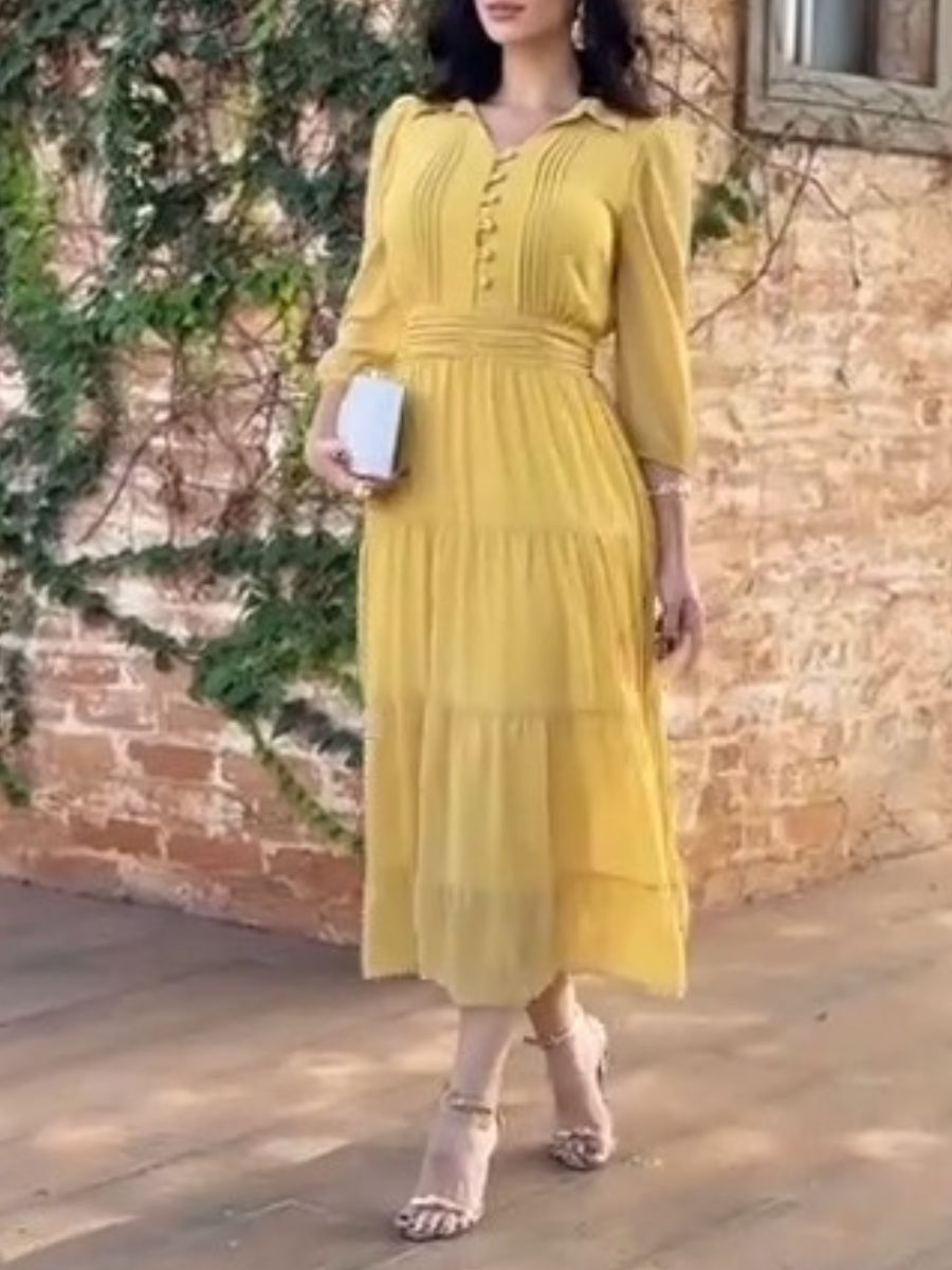 Textured Chiffon Midi Dress