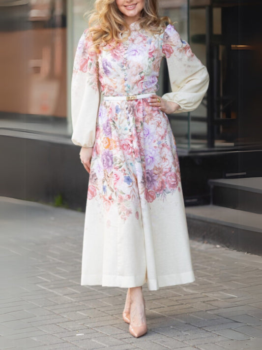 Premium Floral Midi Dress