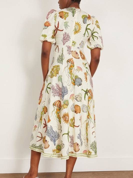Fasheup Sea Midi Dress - Cream