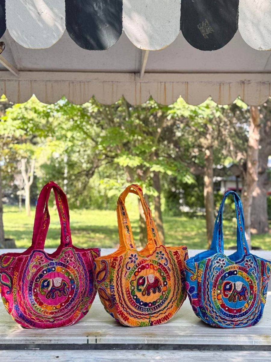 Elephant Mirrored Ethnic Bag
