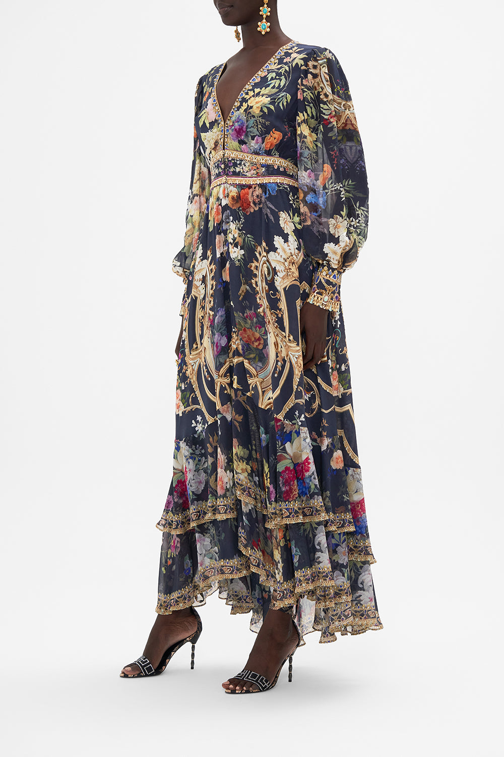 Long Button Front Dress