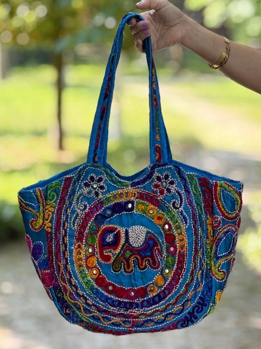 Elephant Mirrored Ethnic Bag