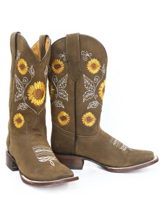 Women Western Sunflower Boots