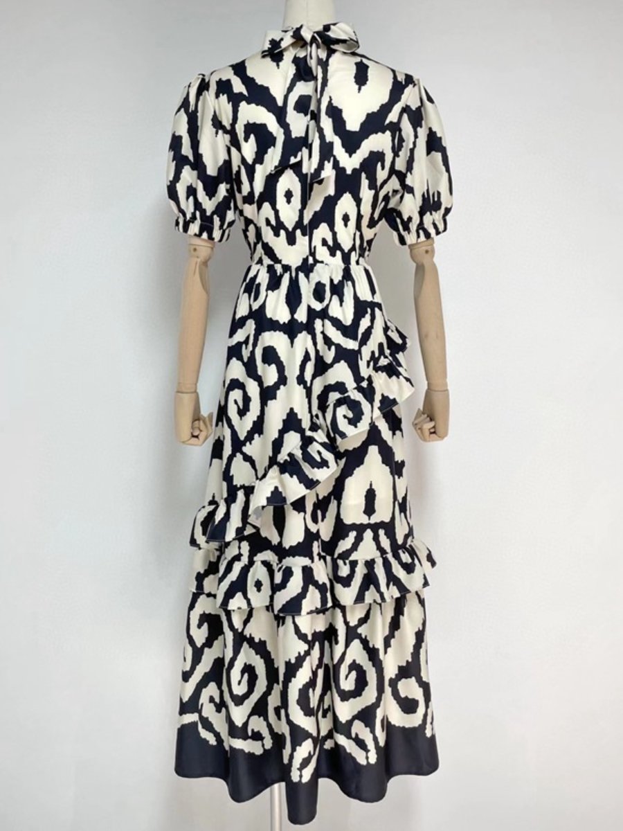 Print Ruffle Dress