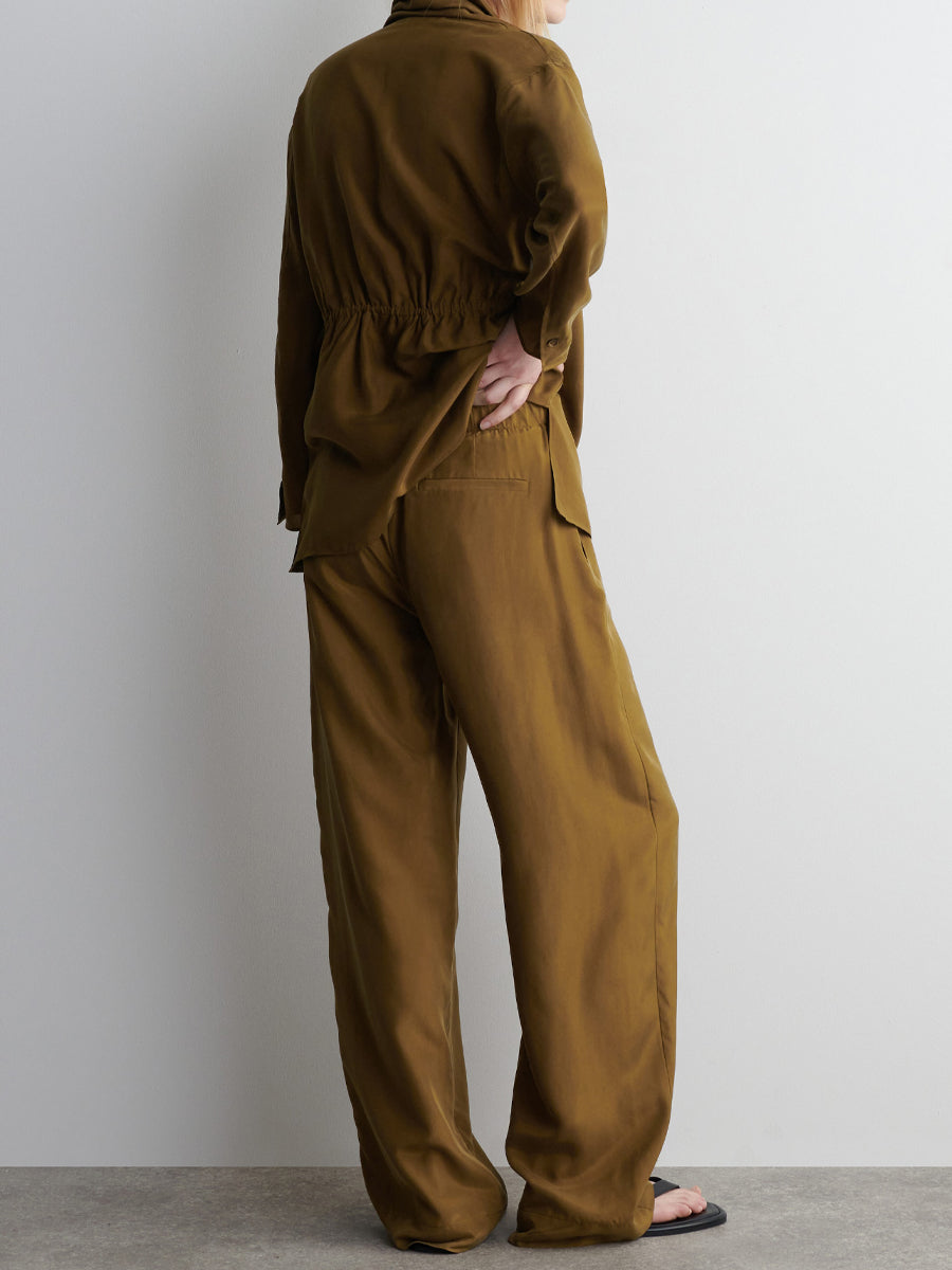 Shawl Lapels V-neck Two Pieces Set